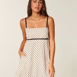 Hollister Black and White Polka Dot Mini Dress
